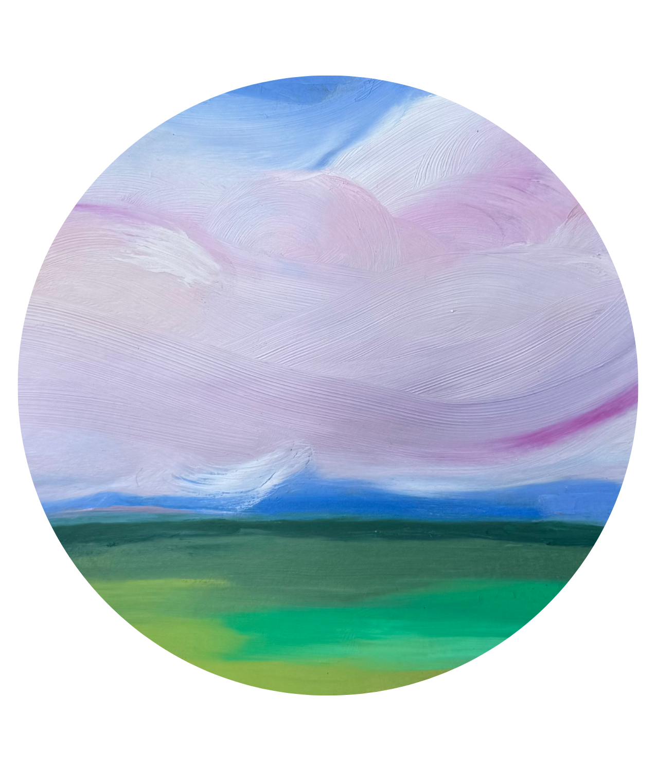 Oil Pastel Mini - Plum-Colored, Storm-Heavy Clouds (Print)
