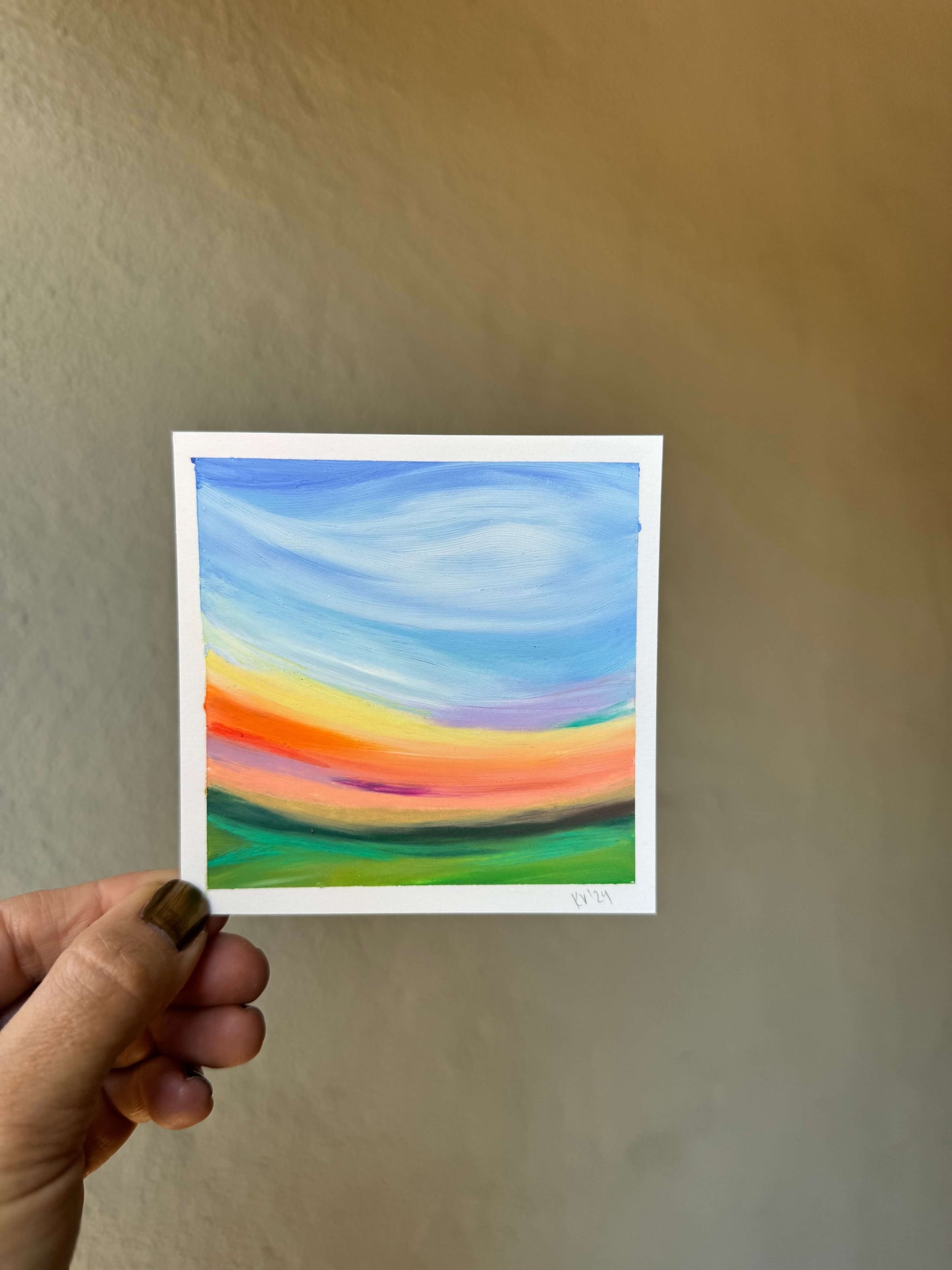 Original Oil Pastel Mini - Hope Rising II