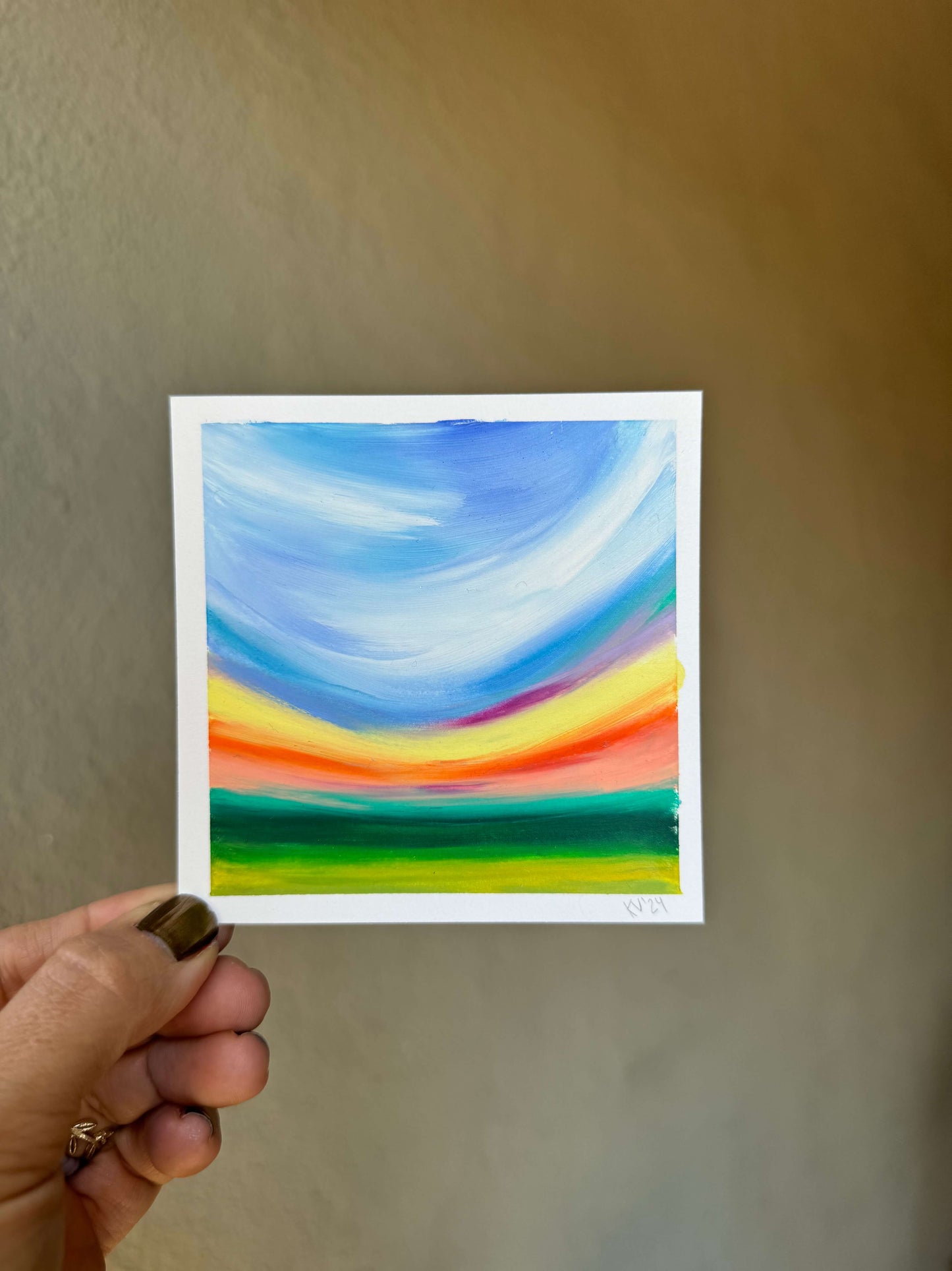 Original Oil Pastel Mini - Hope Rising