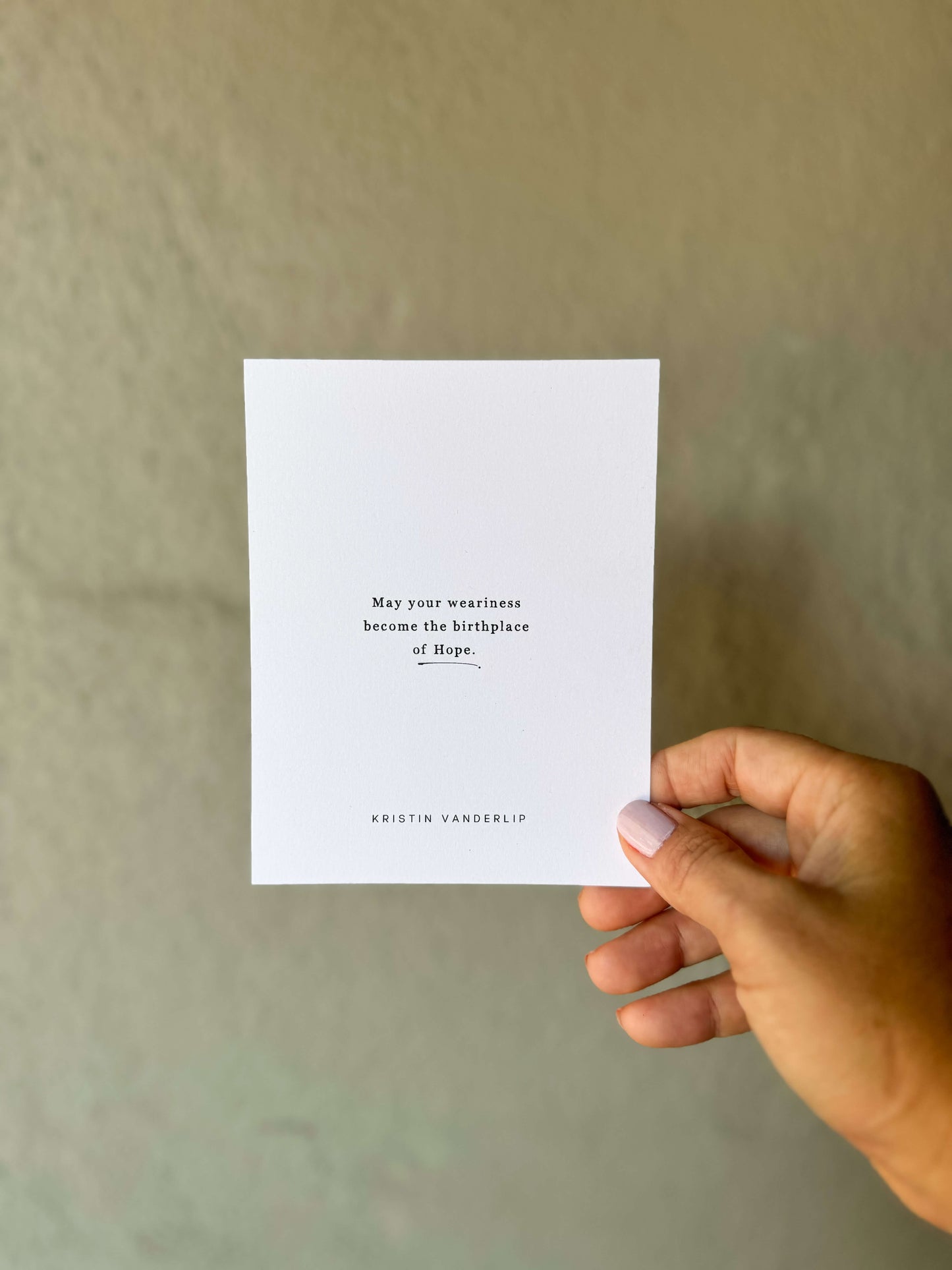 Postcard Prose Print - "Birthplace of Hope"