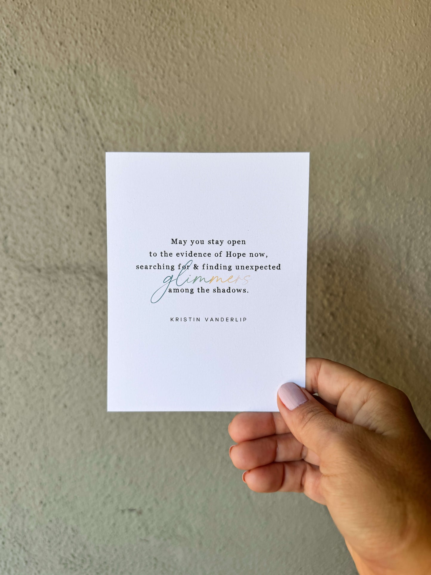 Postcard Prose Print - "Glimmers"
