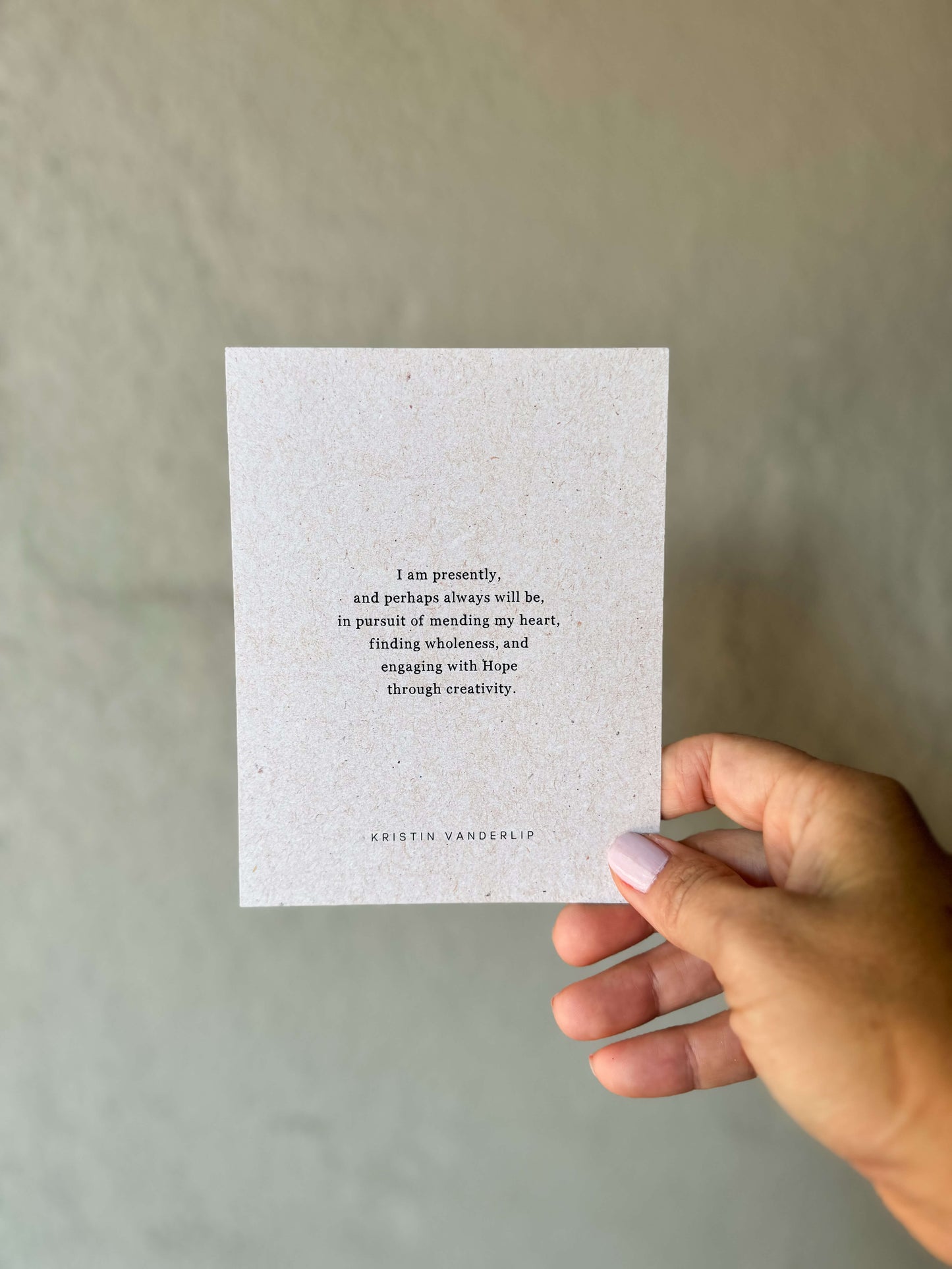 Postcard Prose Print - "Mending My Heart"