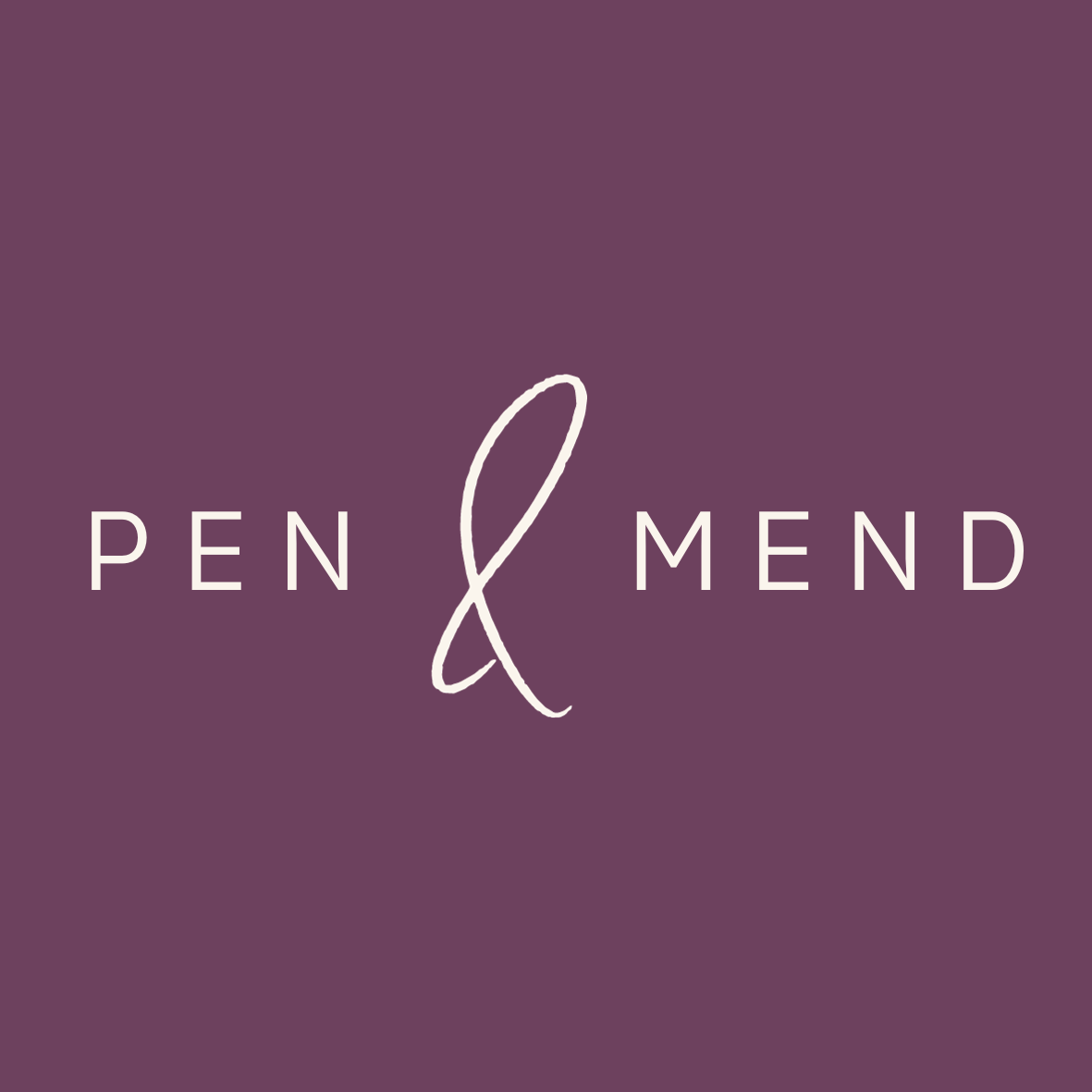Pen & Mend Circle Sticker (Individual)